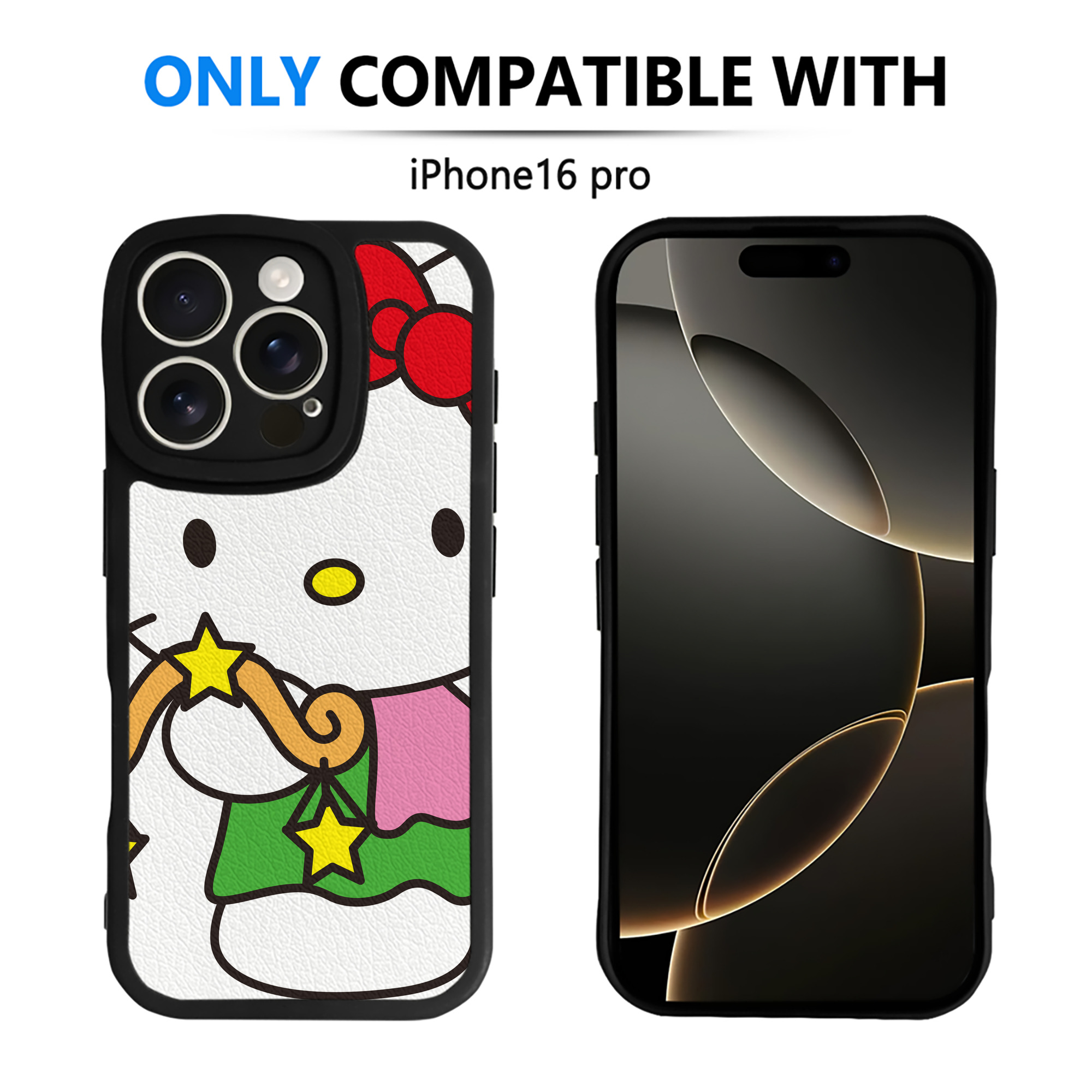 （画像用） Hello Kitty ハローキティ 【iPhone 16シリーズ対応】シリコンスマホケース（レザー調） 材質：シリコン